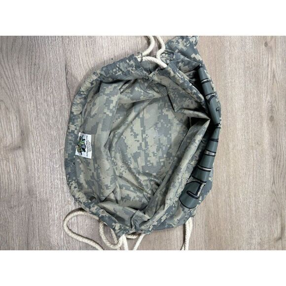 US Army National Guard Camo Light Weight Sinch Drawstring Backpack Bag - Picture 4 of 6